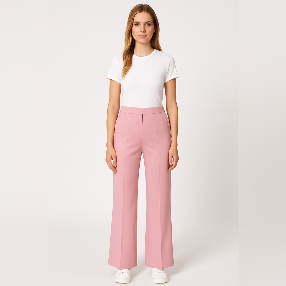 Missguided Pink Dress Pants High Waist Career Casual Trousers US‎ 6